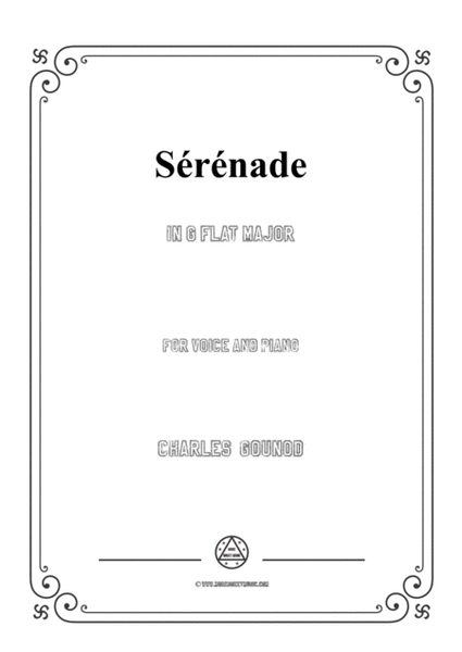 Gounod-Sérénade in G flat Major,for Voice and Piano image number null