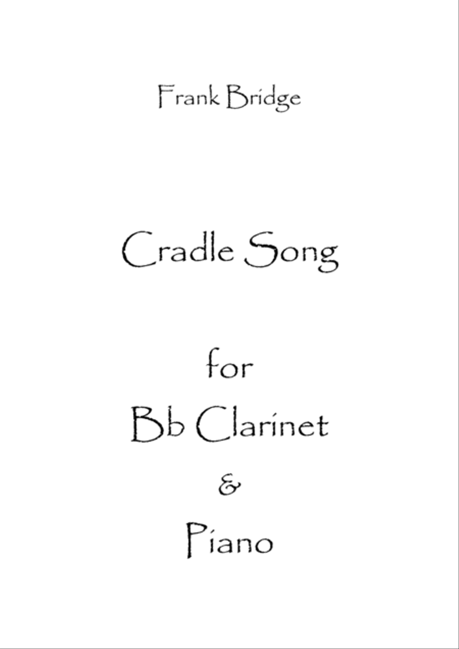 Cradle Song B-Flat Clarinet scores gallery preview page 1