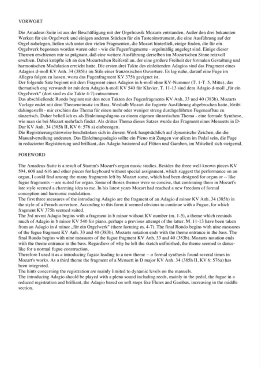 Amadeus-Suite for organ Organ Solo scores gallery preview page 2