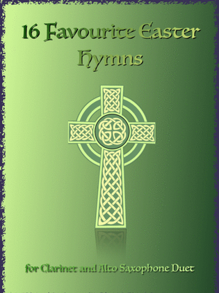 Book cover for 16 Favourite Easter Hymns for Clarinet and Alto Saxophone Duet