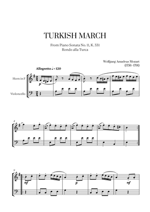 W. A. Mozart - Turkish March (Alla Turca) for French Horn and Cello