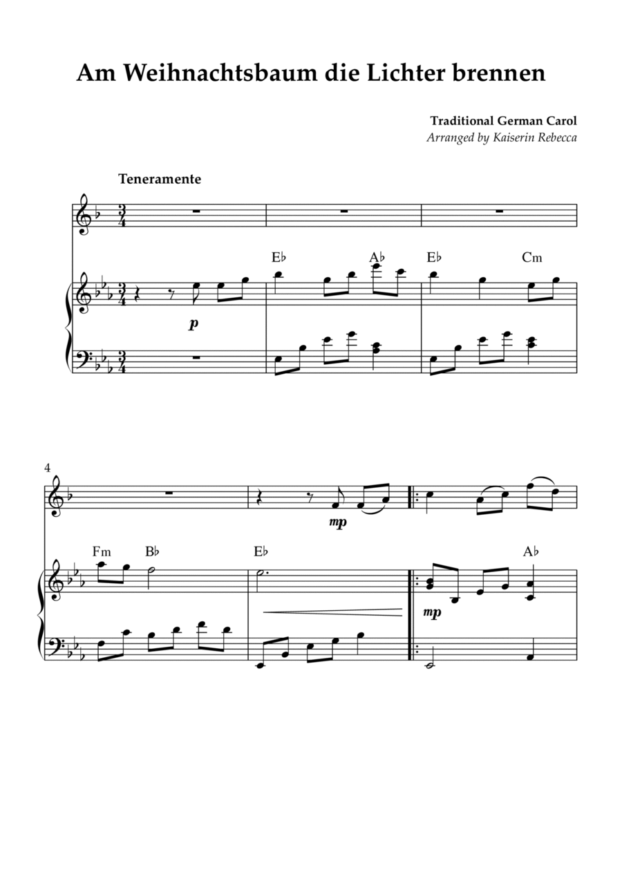 Am Weihnachtsbaum die Lichter brennen Tenor Saxophone scores gallery preview page 1