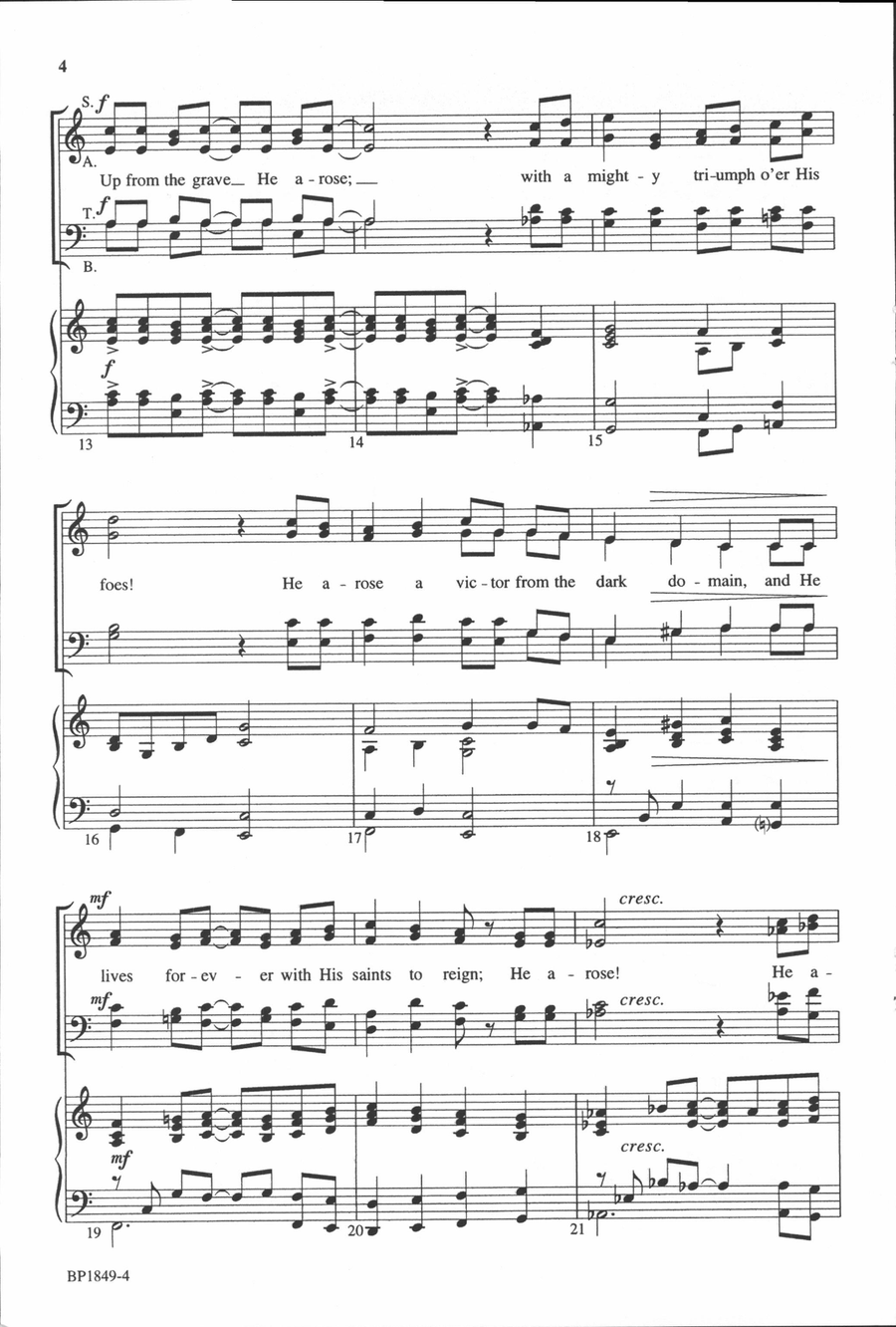 Christ Arose! 4-Part scores gallery preview page 3