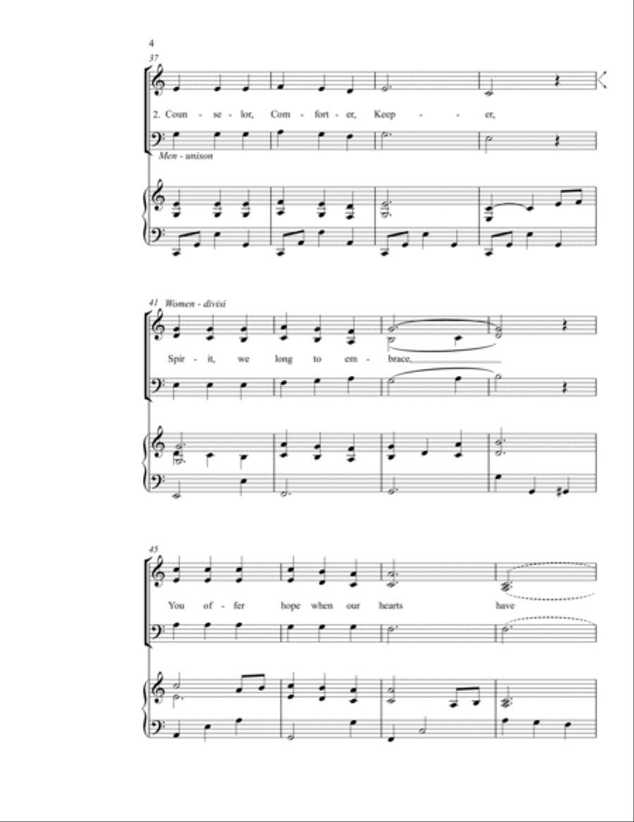 Wonderful, Merciful Savior 4-Part scores gallery preview page 3