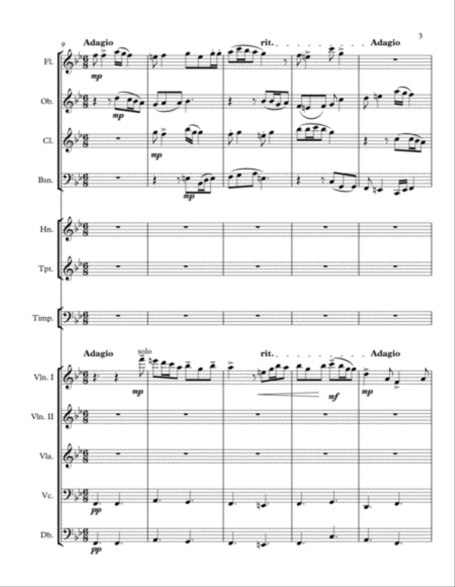 Sonata Rondo mostly in Bb Major Full Orchestra scores gallery preview page 3