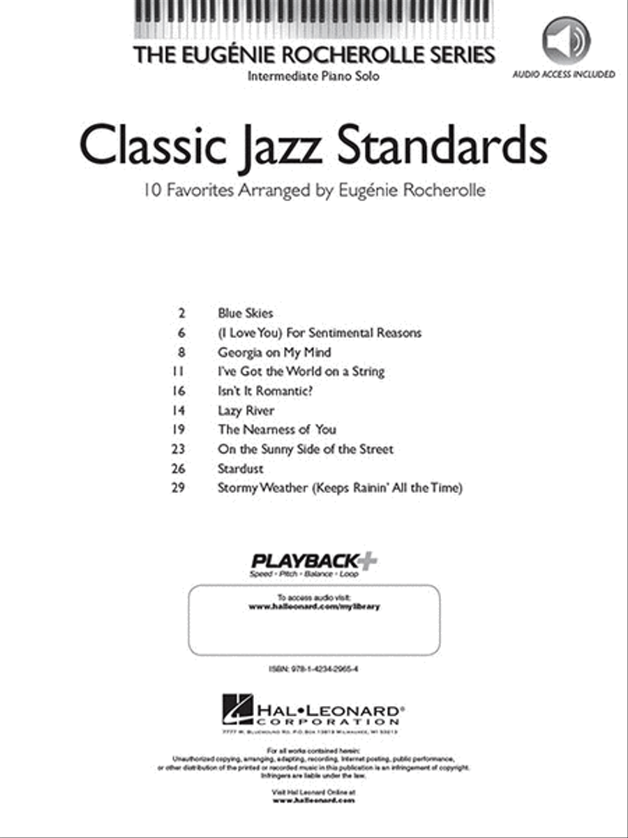 Classic Jazz Standards Piano Solo scores gallery preview page 2