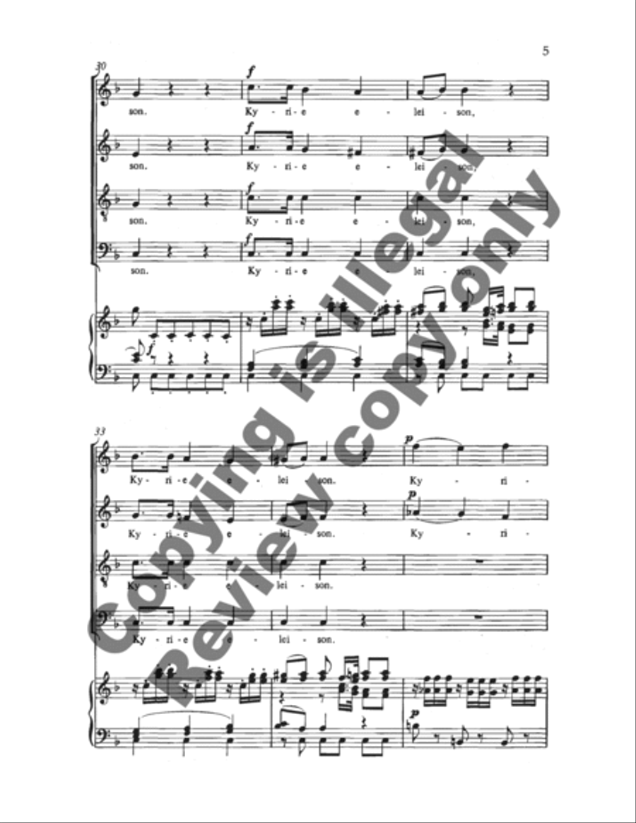 Kyrie, K.341 4-Part scores gallery preview page 12