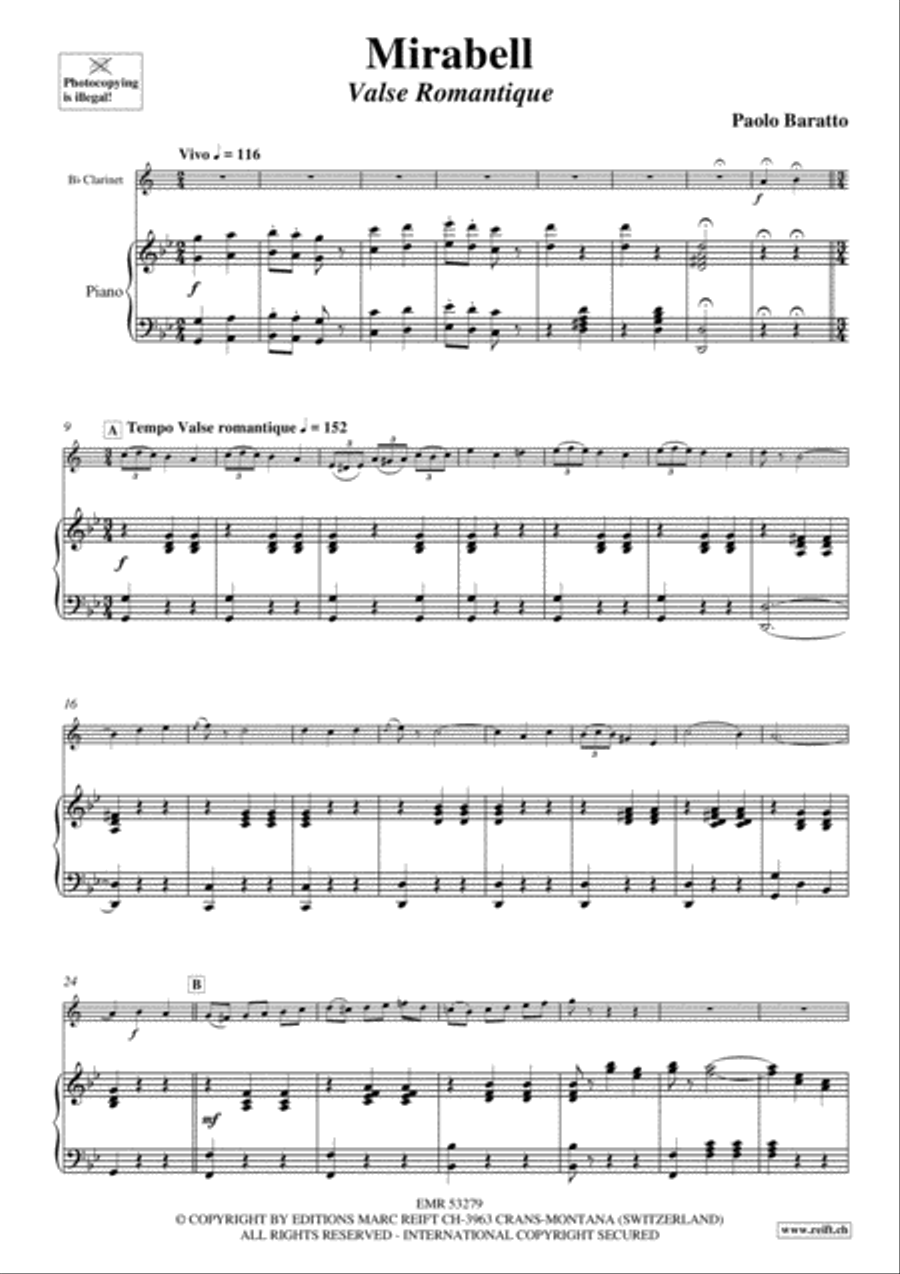 Mirabell Clarinet Solo scores gallery preview page 4