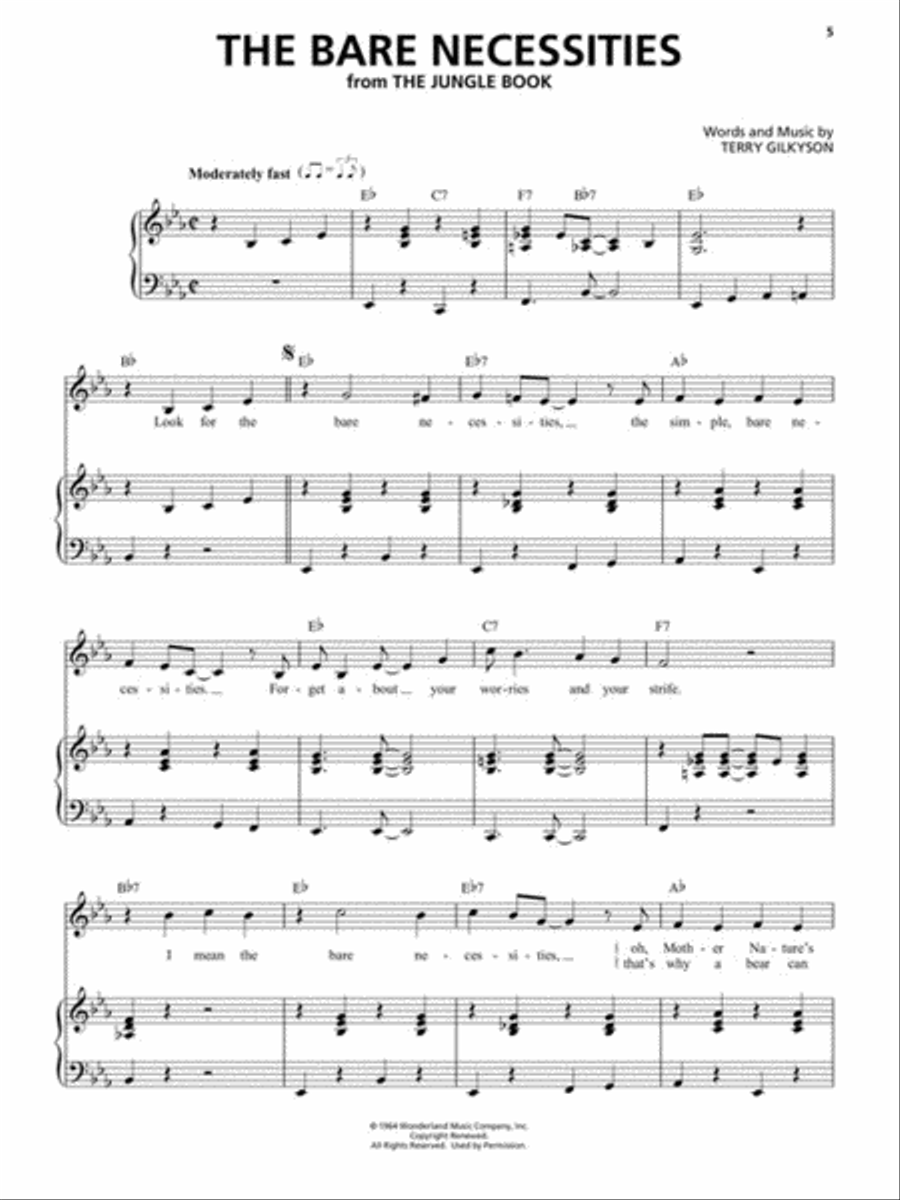 Disney Songs for Male Singers Voice scores gallery preview page 2