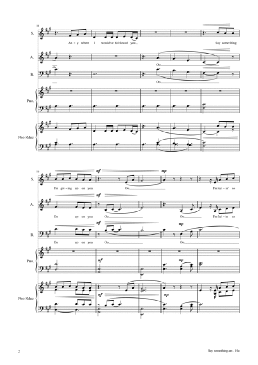 Say Something 3-Part scores gallery preview page 2