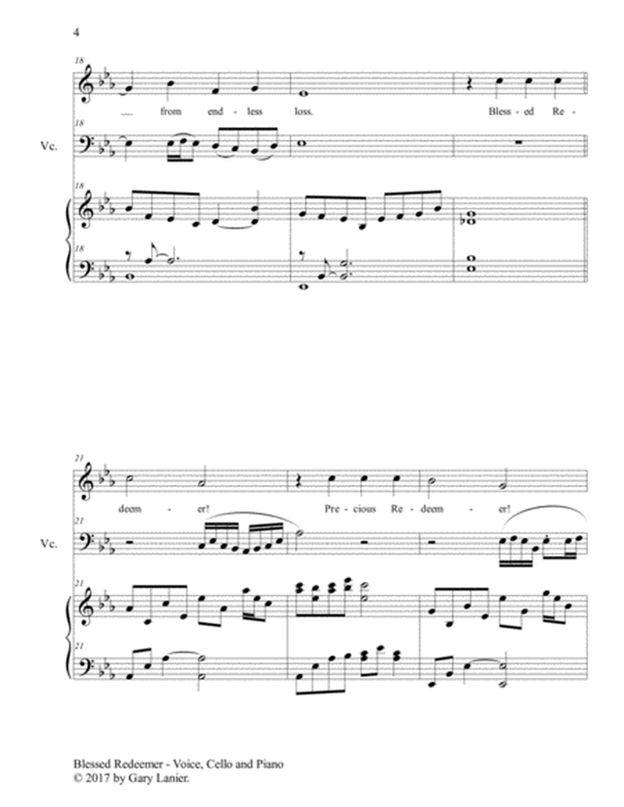 BLESSED REDEEMER(Voice, Cello & Piano with Score/Parts) image number null
