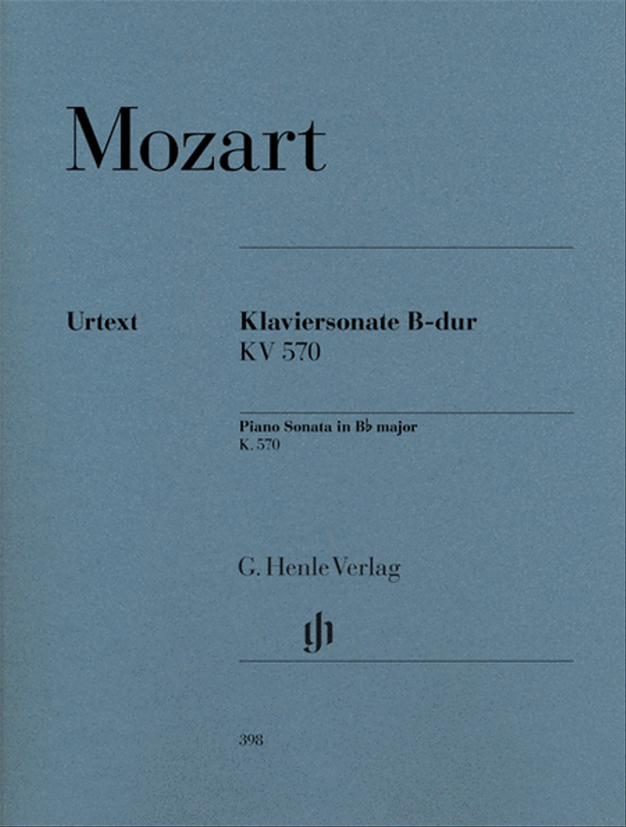 Piano Sonata in B Flat Major K570 Piano Solo scores gallery preview page 1