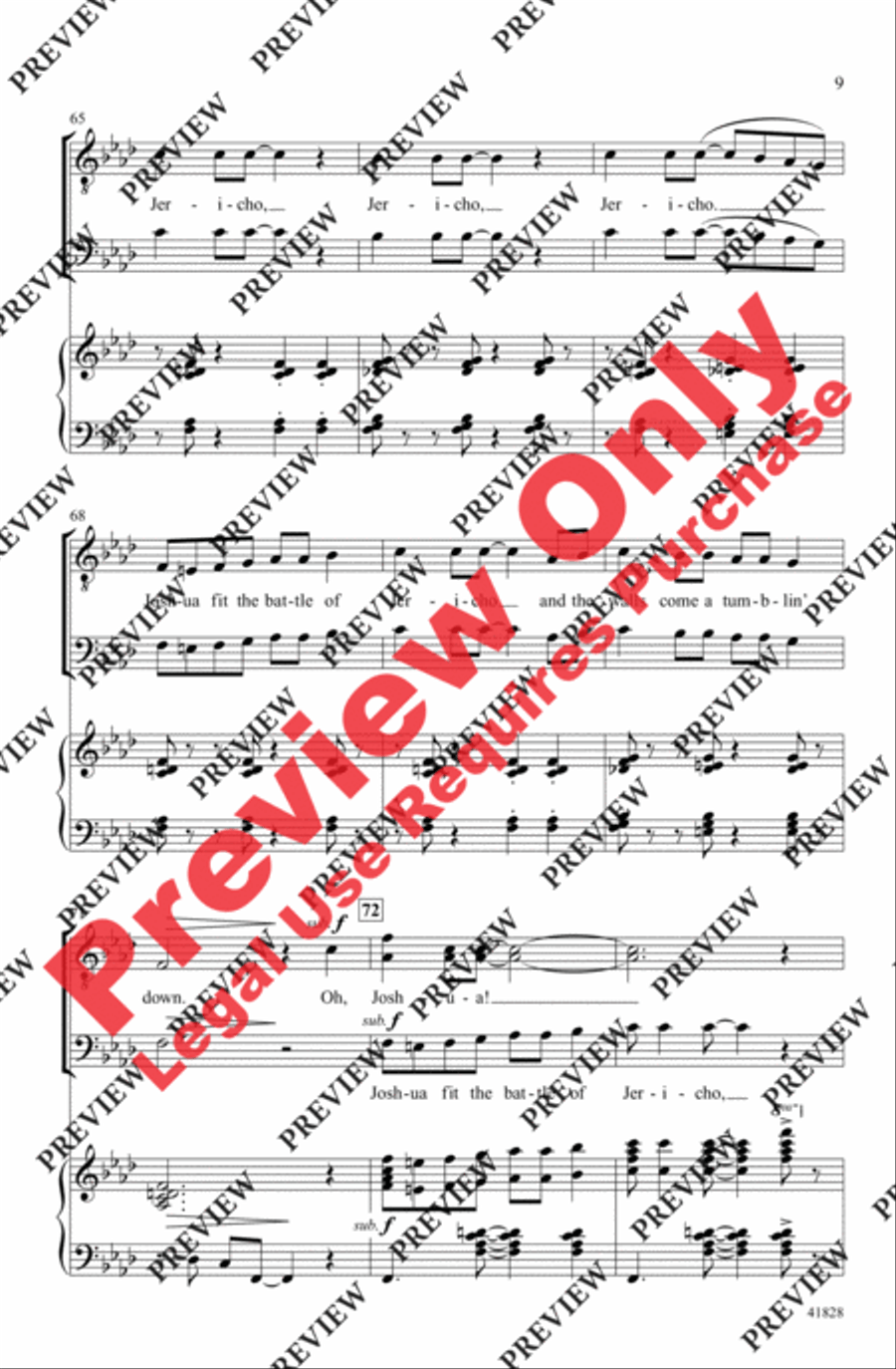 Battle of Jericho Battle of Jericho Men's Choir scores gallery preview page 9
