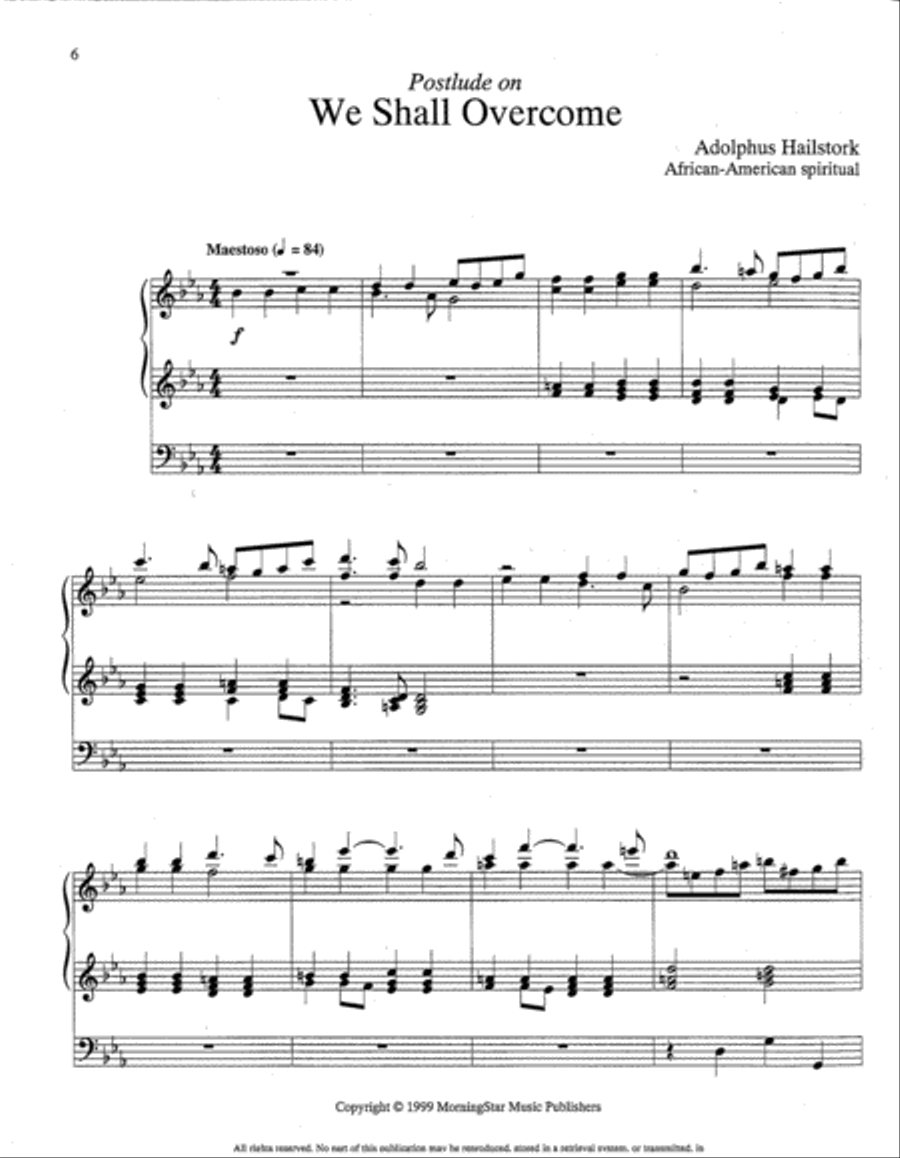 Four Spirituals Organ scores gallery preview page 3