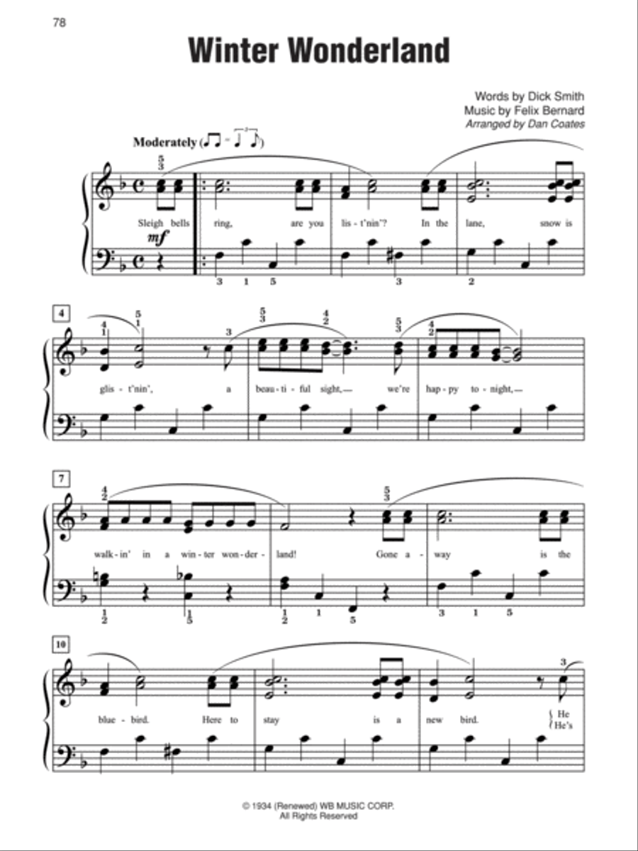 Simply Christmas by Dan Coates Easy Piano Sheet Music Sheet