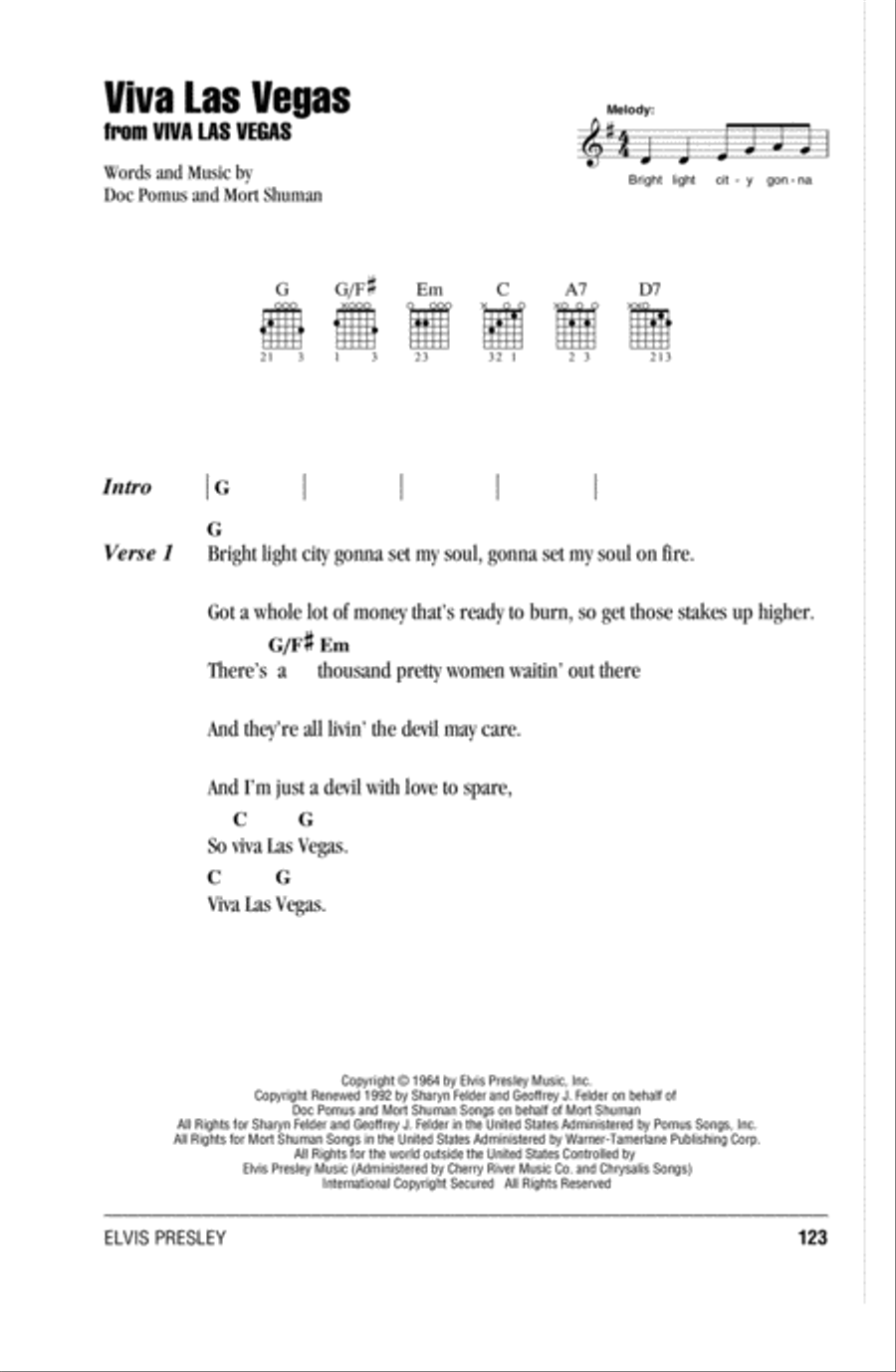 Viva Las Vegas Acoustic Guitar scores gallery preview page 1