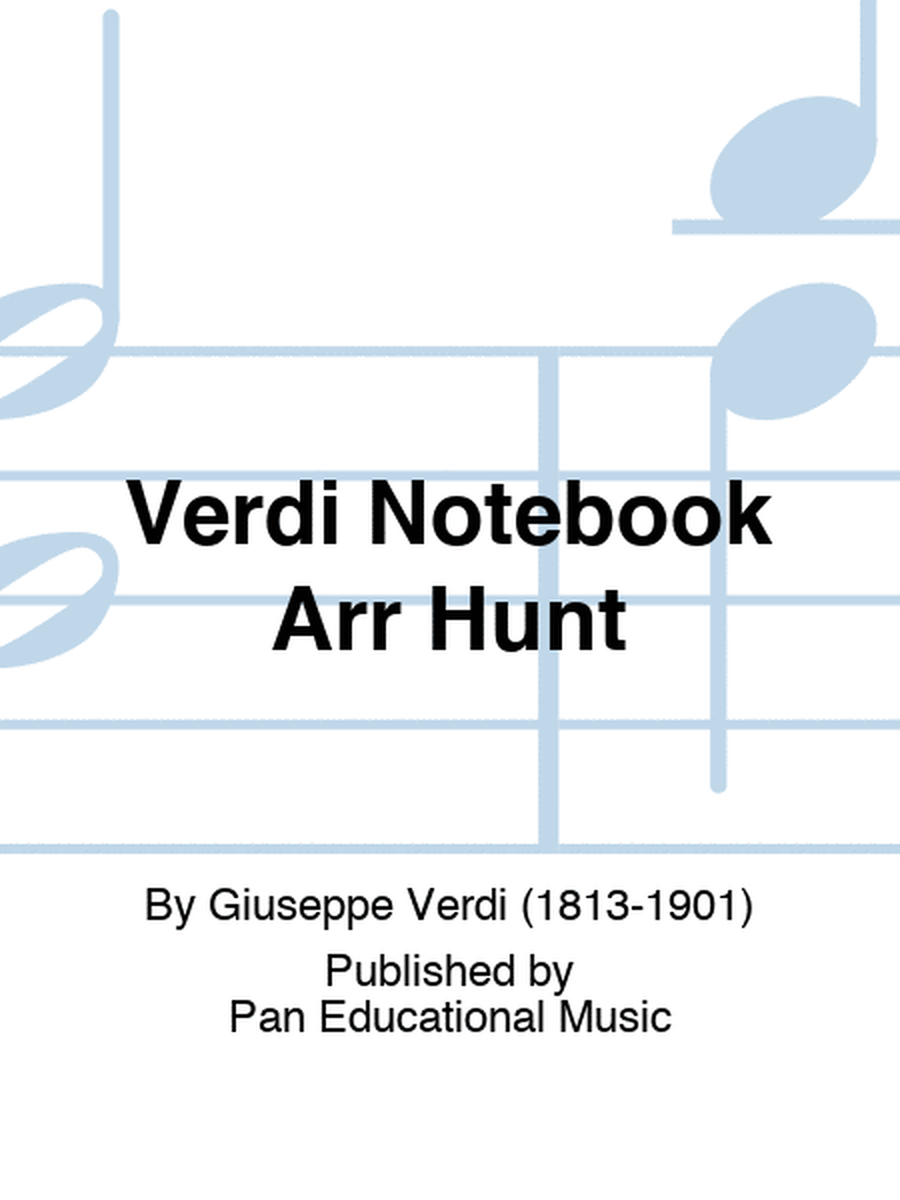 Verdi Notebook For Solo Flute Arr Hunt
