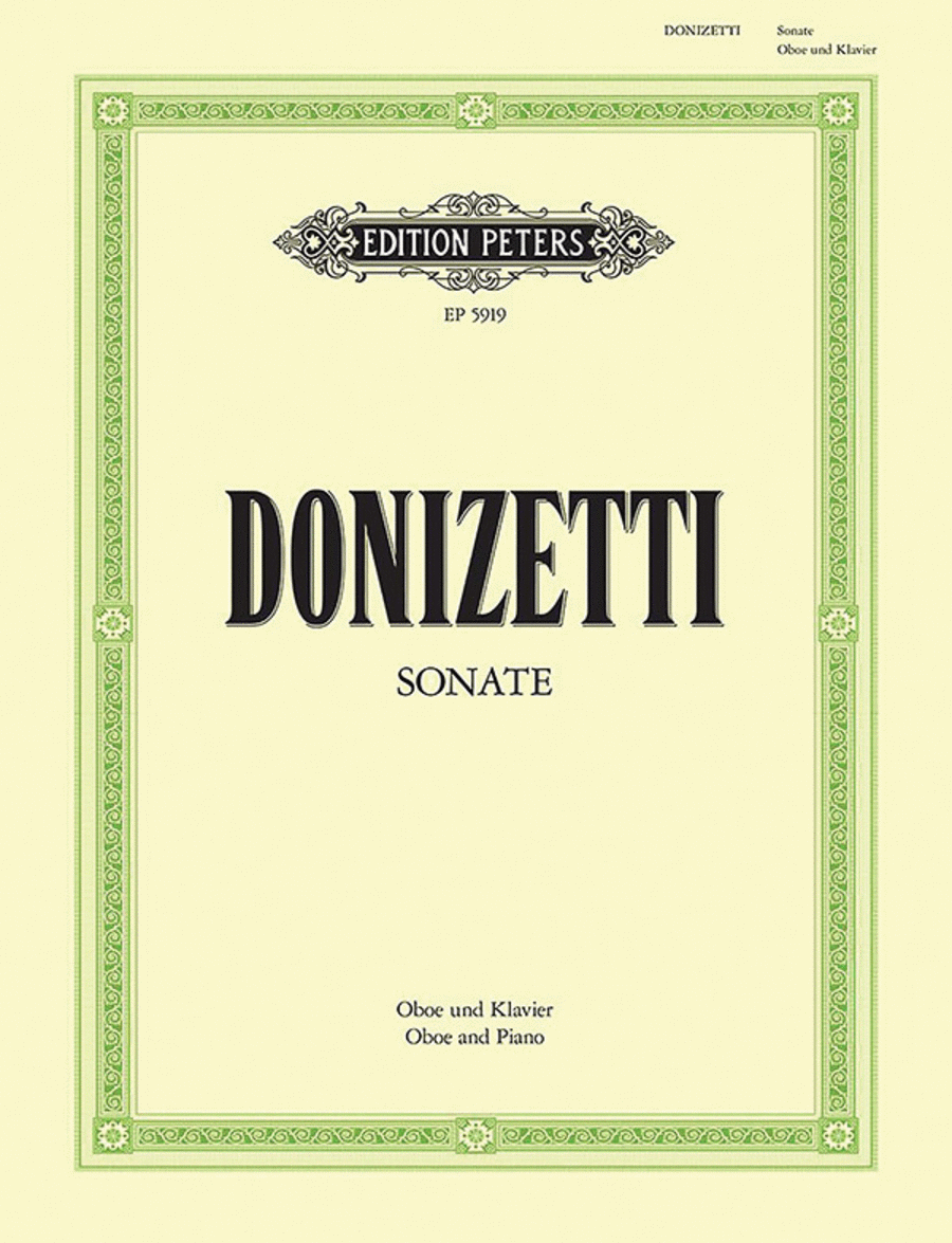 Oboe Sonata in F by Gaetano Donizetti Oboe Solo - Sheet Music