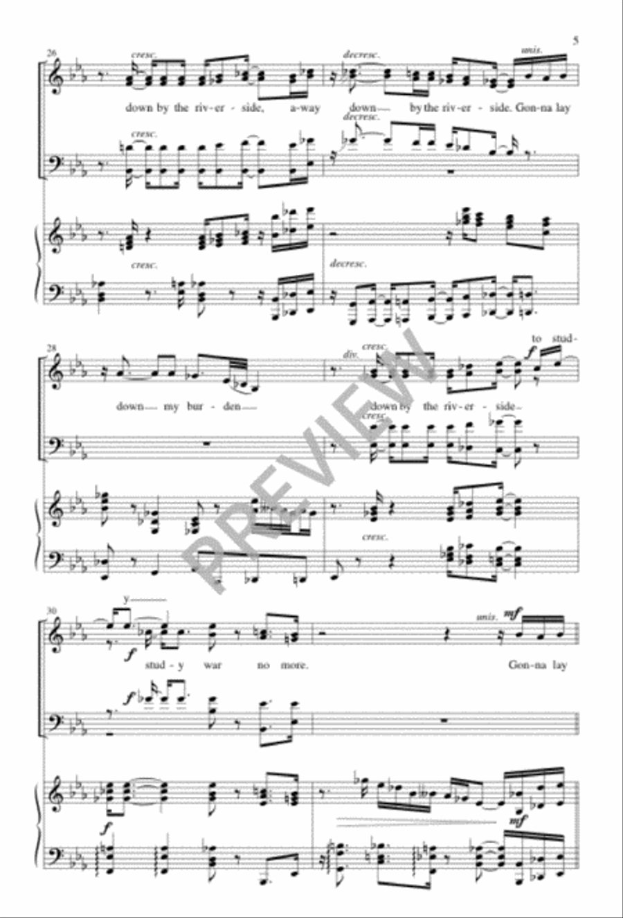 Study War No More 4-Part scores gallery preview page 5