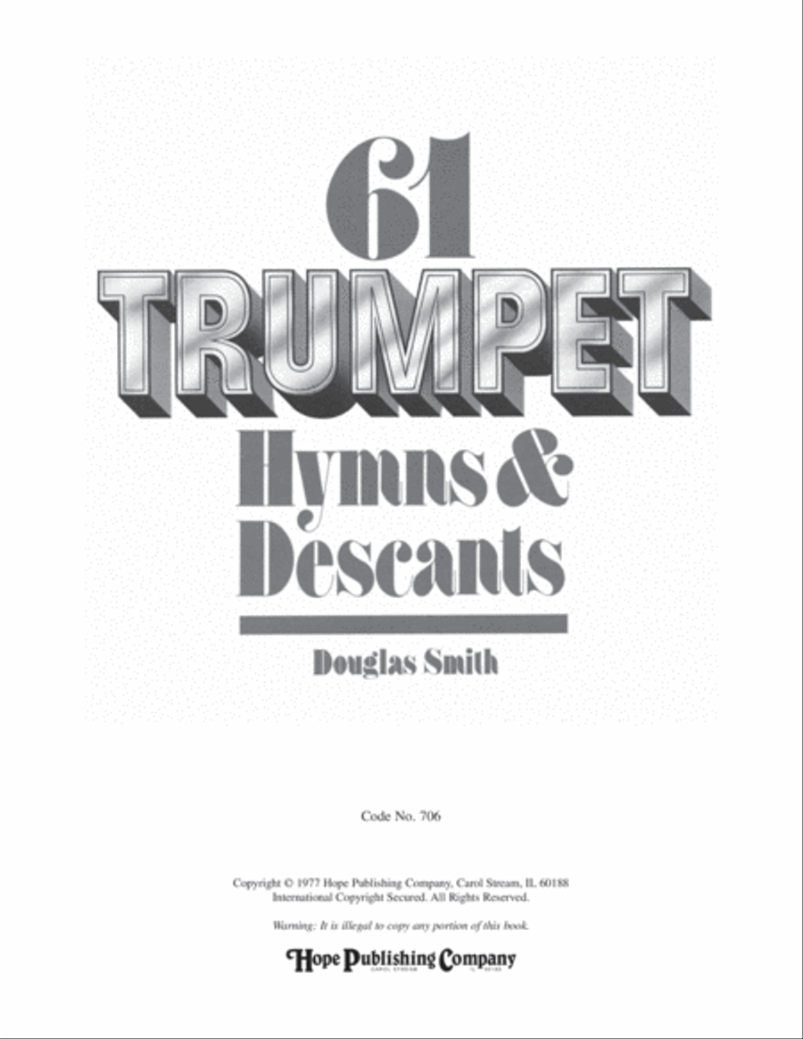 61 Trumpet Hymns and Descants, Vol. 1-Digital Download Trumpet Solo scores gallery preview page 3