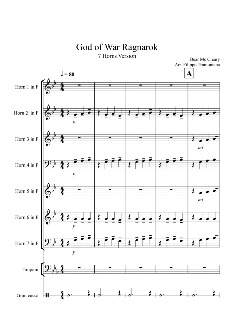 God Of War God Of War Horn scores gallery preview page 1