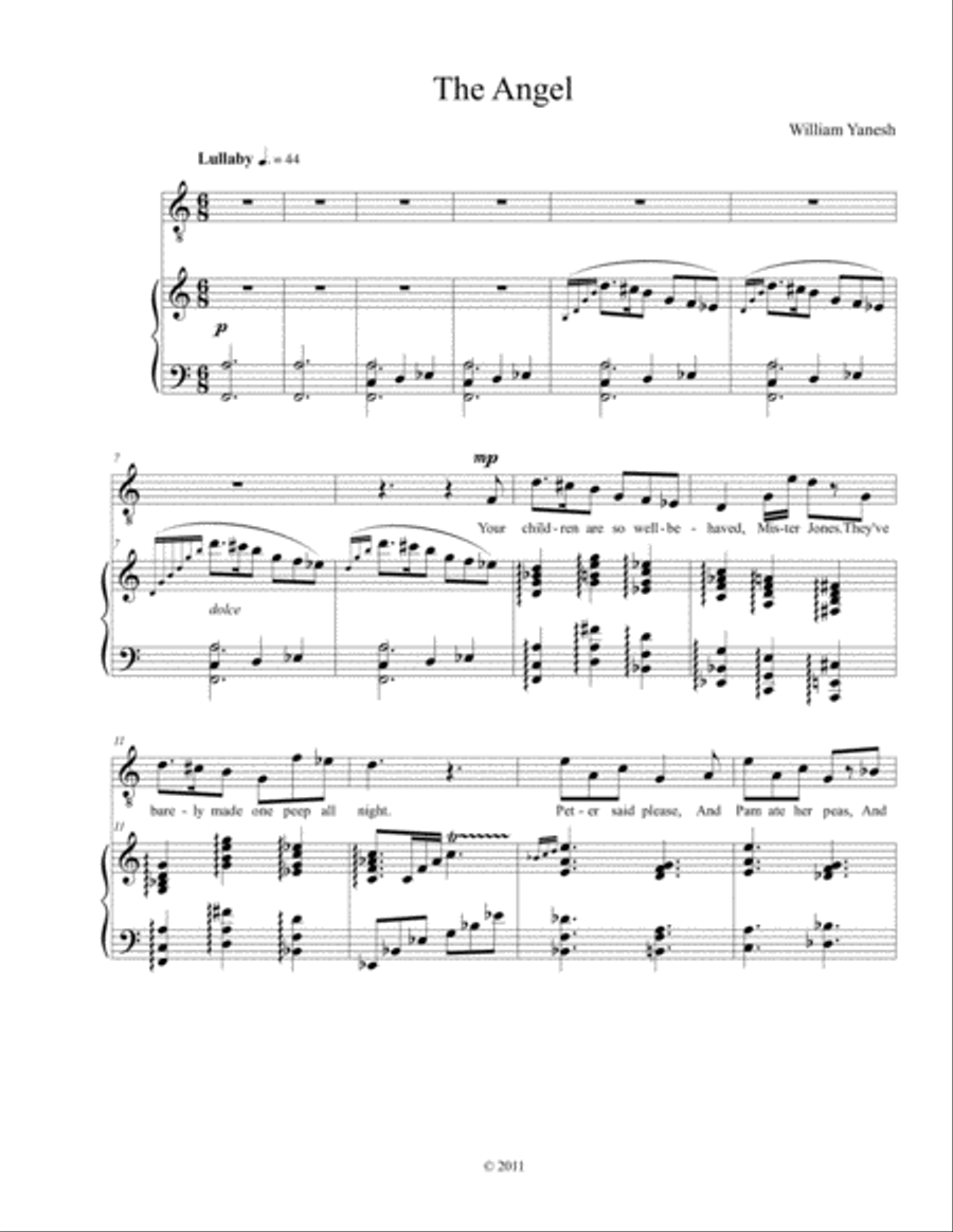 Songs for Halloween: 4. The Angel High Voice scores gallery preview page 1