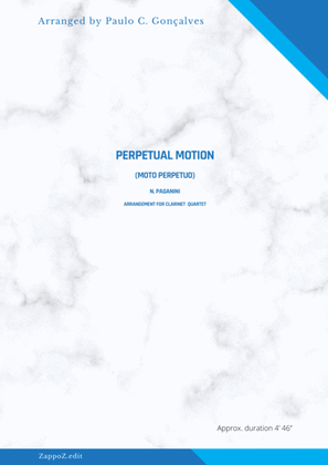 PERPETUAL MOTION - (Moto Perpetuo) - N. PAGANINI