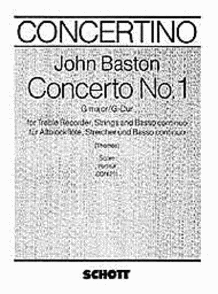 Recorder Concerto No. 1 in G Major