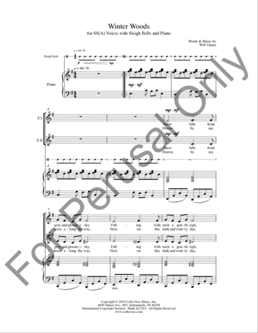 Winter Woods Winter Woods Choir scores gallery preview page 2
