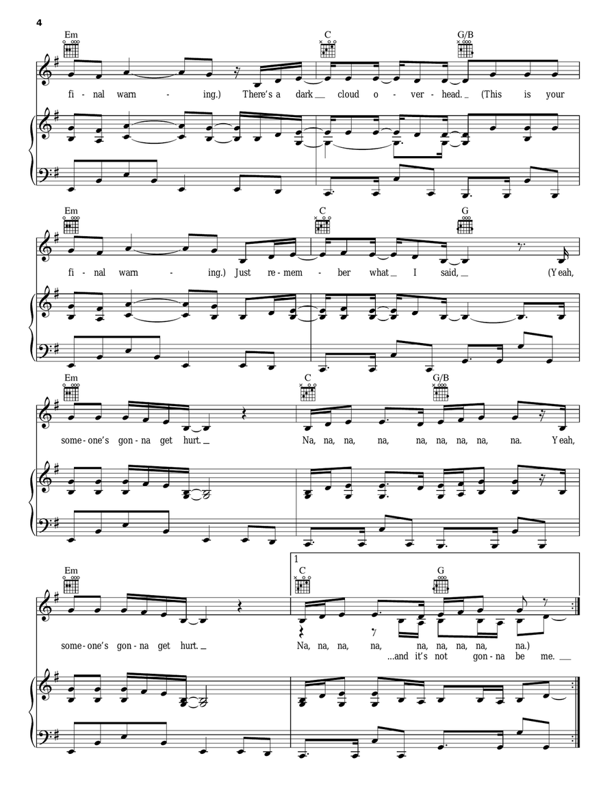Final Warning Acoustic Guitar scores gallery preview page 4