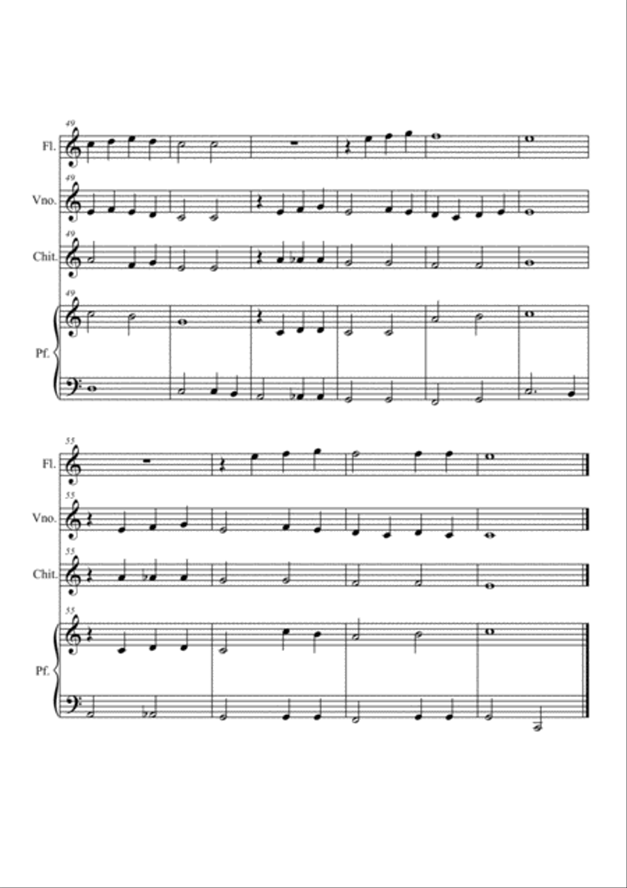 Dolce sentire. Quartet Small Ensemble scores gallery preview page 5