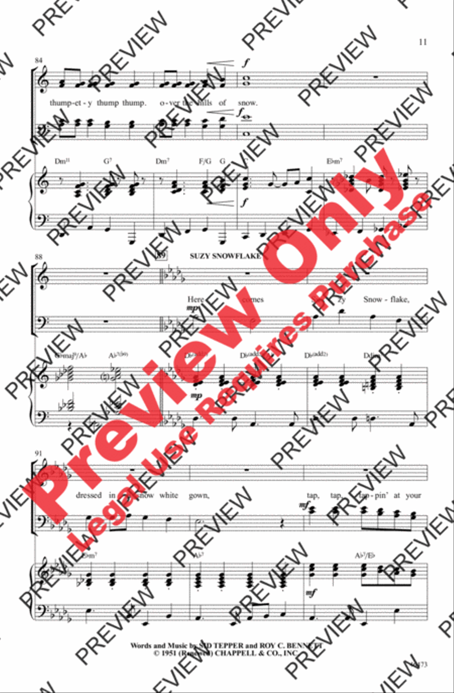 Rudolph, Frosty, and Suzy 4-Part scores gallery preview page 11