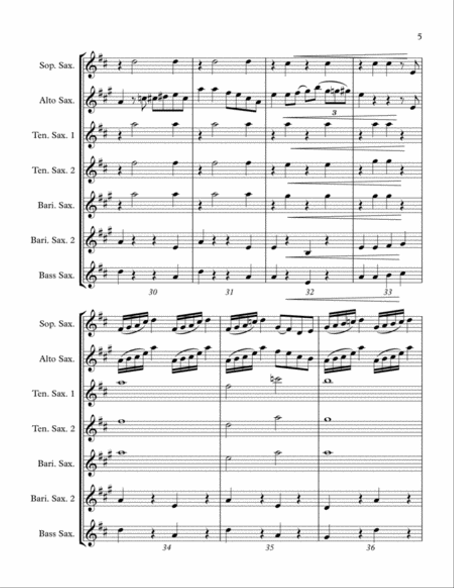 Yakety Sax Woodwind Ensemble scores gallery preview page 6