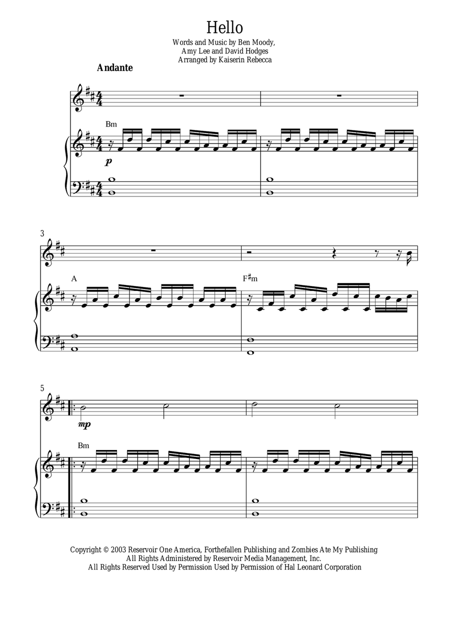 Hello Violin Solo scores gallery preview page 1