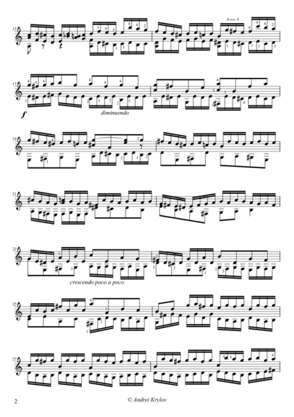 Fugue bwv 953,by J.S. Bach, arranged for classical guitar image number null