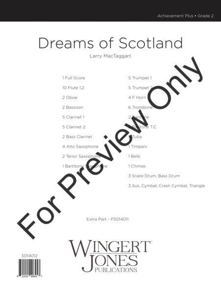 Dreams Of Scotland - Full Score