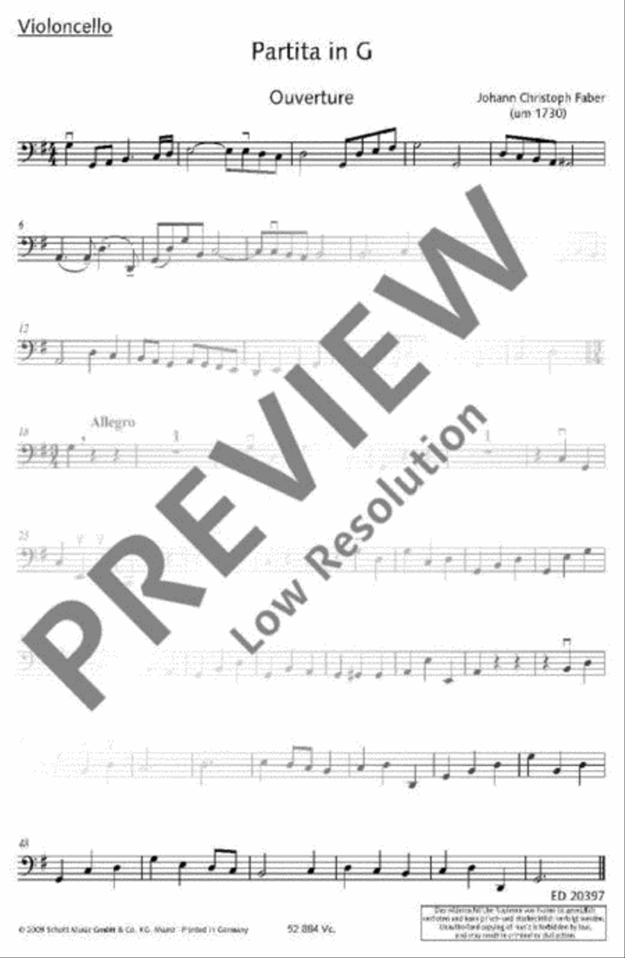 Suite G major Cello scores gallery preview page 21