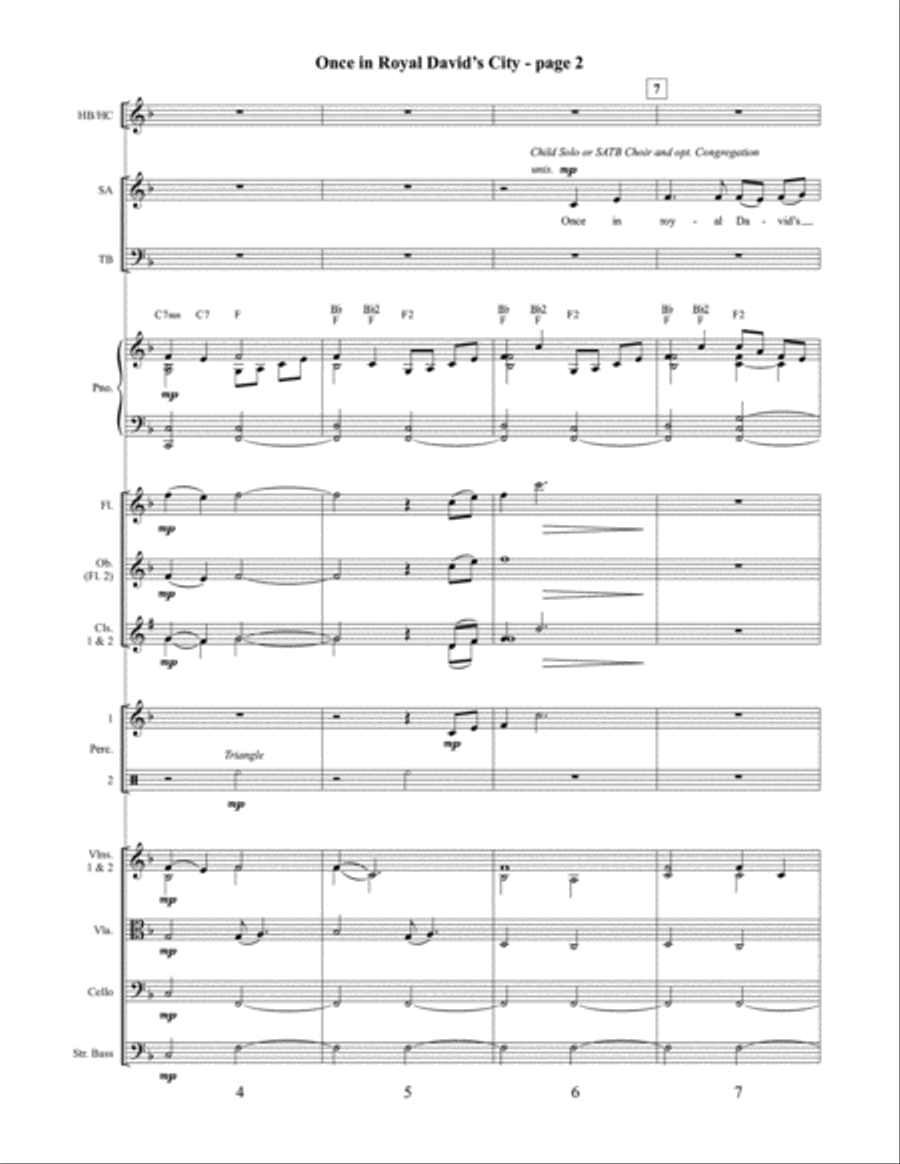 Once in Royal David's City Orchestration (Digital) Orchestra scores gallery preview page 3