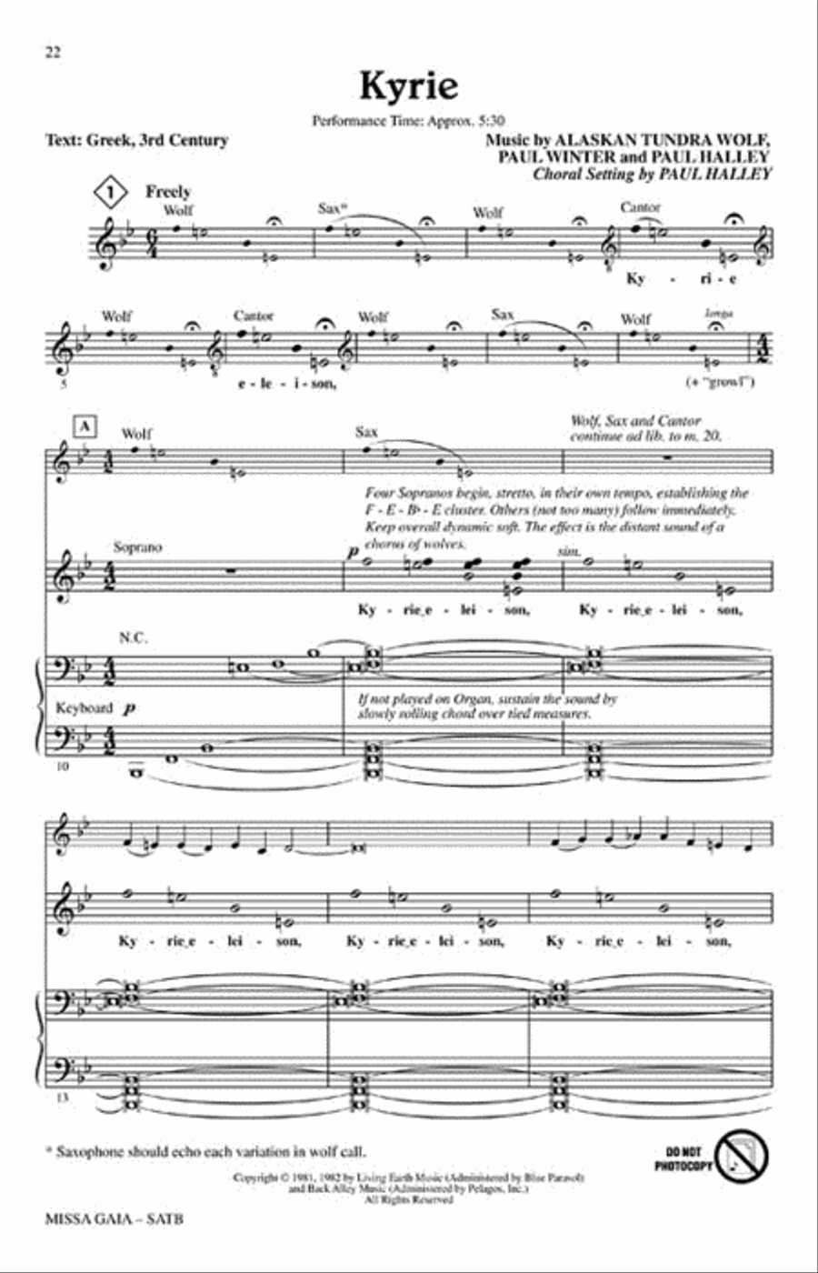 Missa Gaia (Earth Mass) 4-Part scores gallery preview page 2