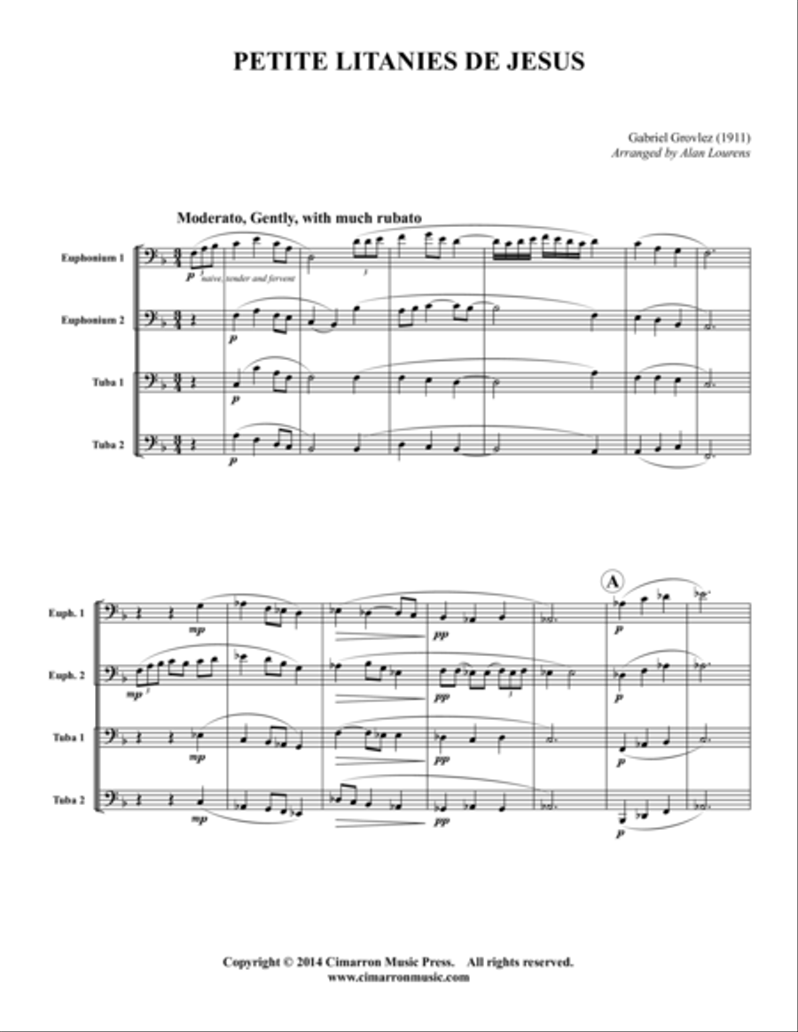 Petite Litanies de Jesus EETT scores gallery preview page 1