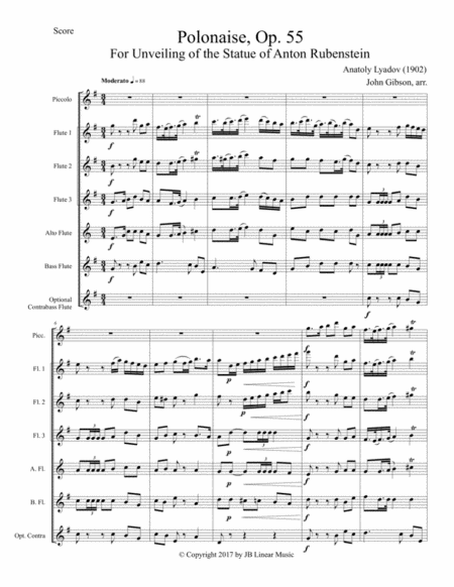 Lyadov Polonaise for Flute Choir image number null