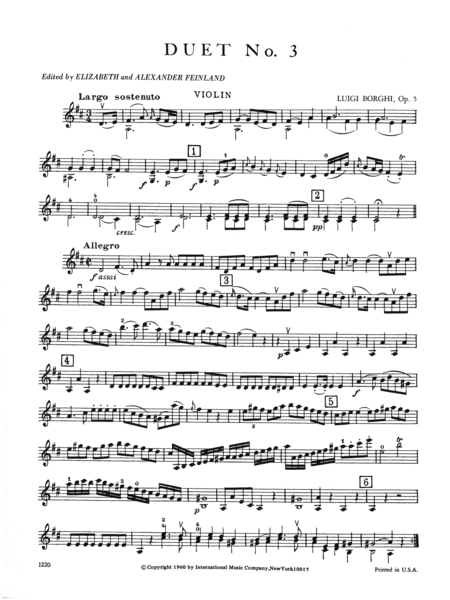 Duet In G Major, Opus 5, No. 3