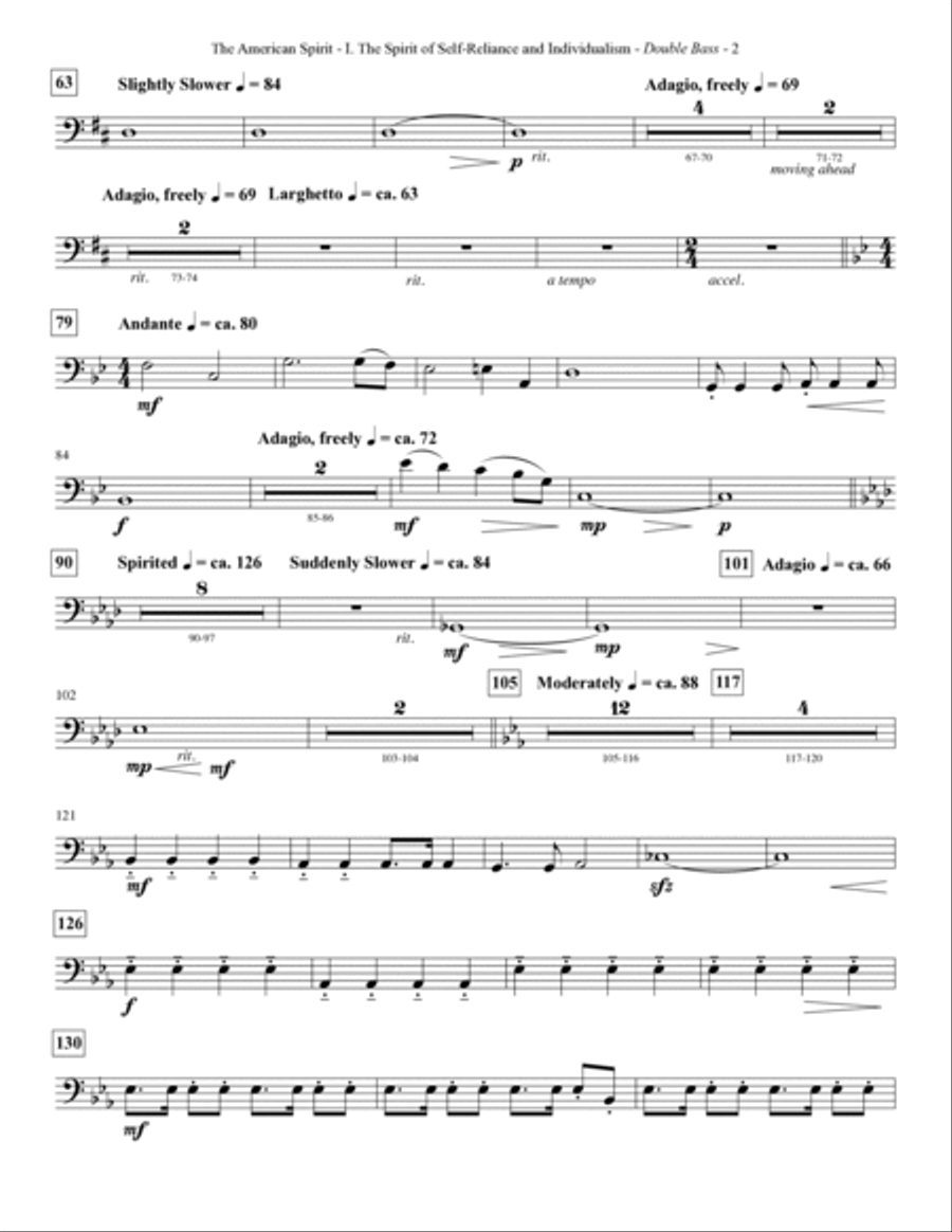 The American Spirit - Double Bass Choir scores gallery preview page 2