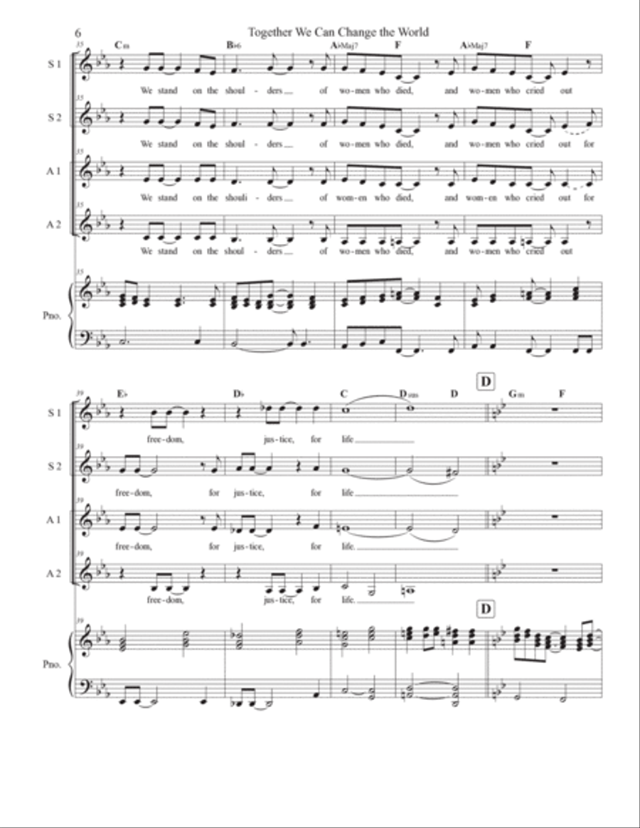 Together We Can Change the World SSAA scores gallery preview page 6
