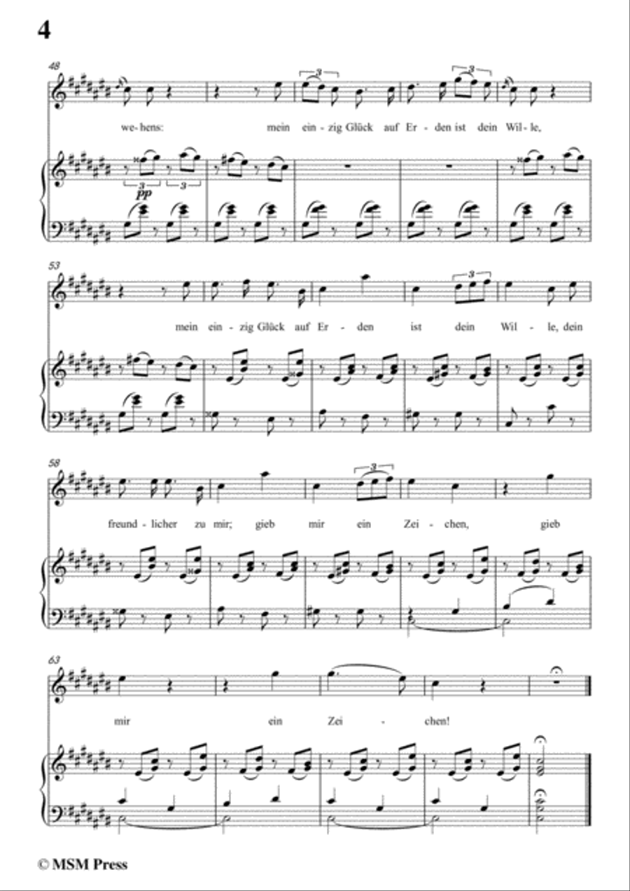 Schubert-Die Liebende schreibt,in C sharp Major,Op.165 No.1,for Voice and Piano Voice Solo scores gallery preview page 6