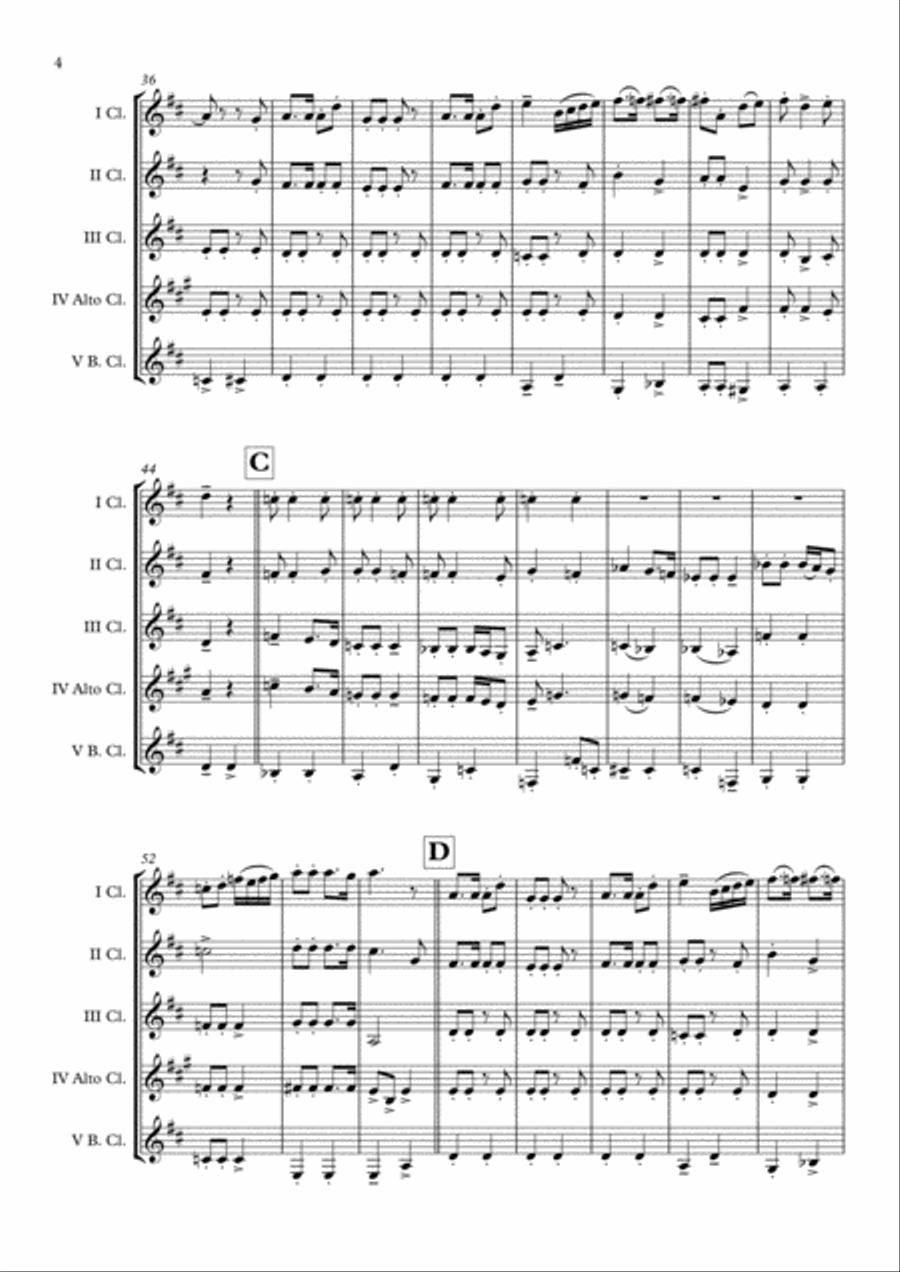 The Polar Express from Warner Bros. Pictures' THE POLAR EXPRESS Clarinet Choir scores gallery preview page 5