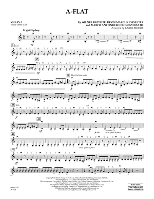 Book cover for A-Flat - Violin 3 (Viola Treble Clef)