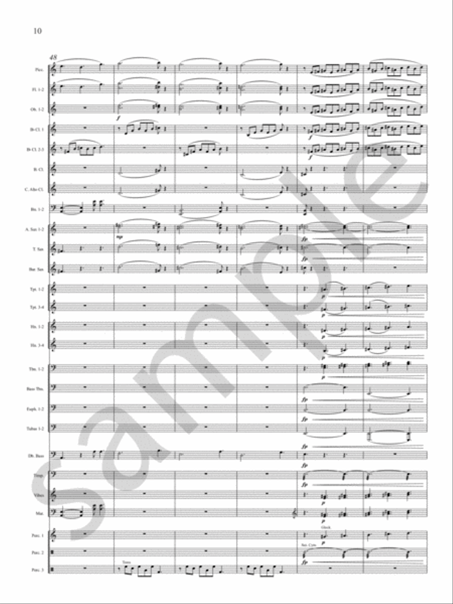 Visions (4. From Celestial Dancers) Concert Band scores gallery preview page 11