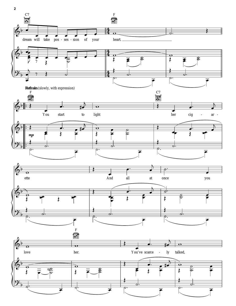 All At Once You Love Her Piano, Vocal, Guitar scores gallery preview page 2