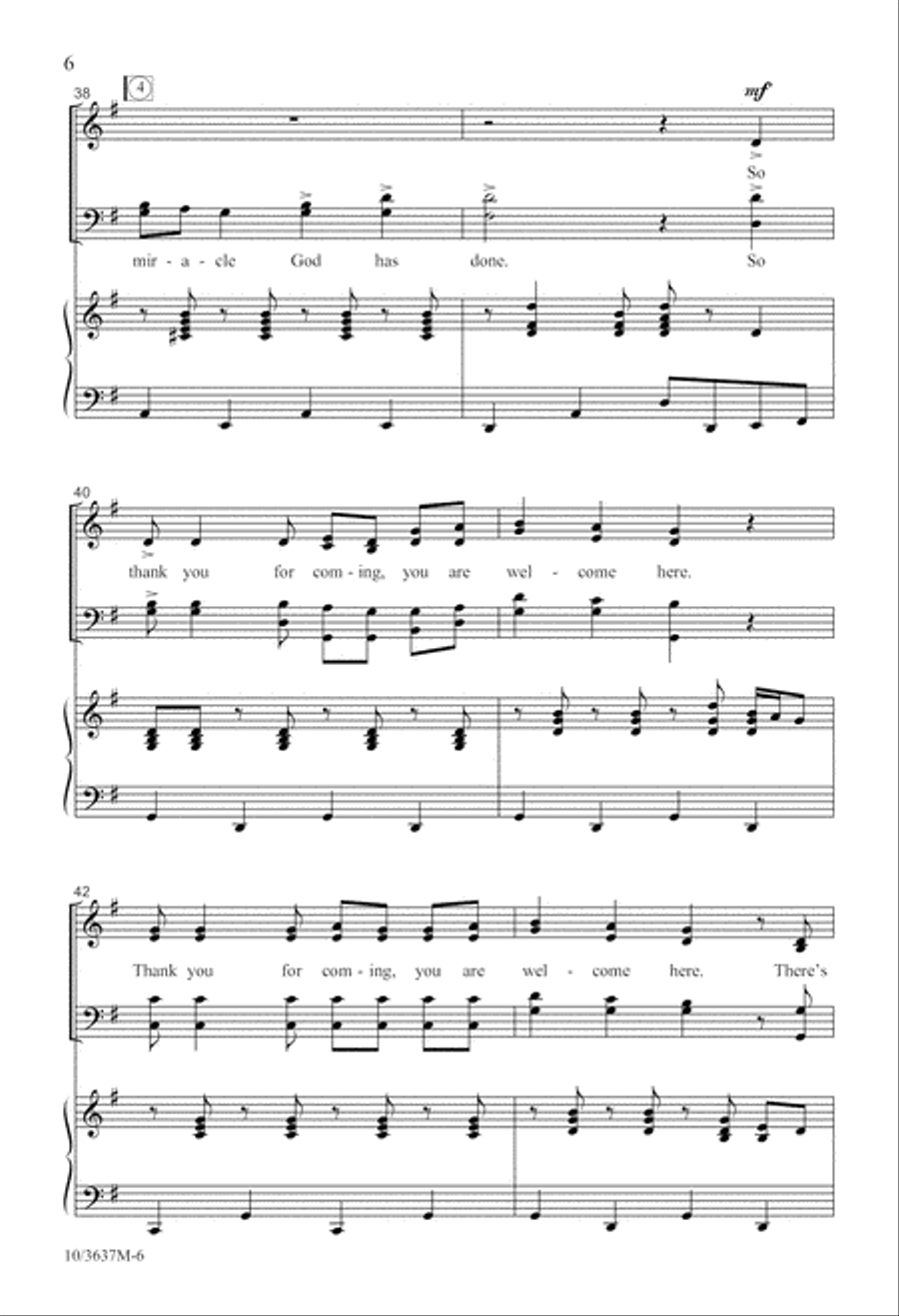 Thank You for Coming 4-Part scores gallery preview page 6